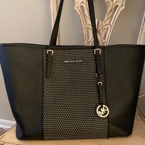 Michael Kors Black Studded Tote